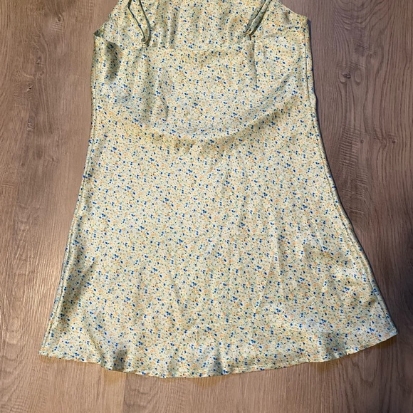 Princess Polly After Thought Green Floral Mini Slip Dress Summer Y2K Mini Size 6 - Picture 9 of 11